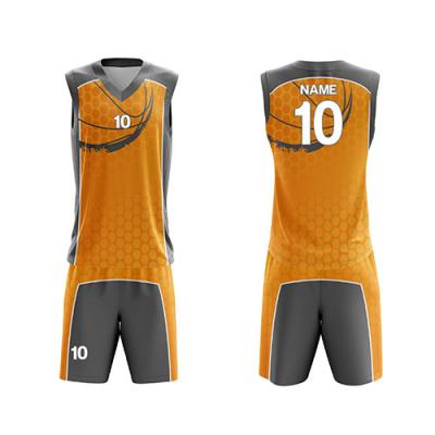 China New fashion basketball antibacterial tank top for school club sport cheap plus size reversible youth basketball uniform sets custom logo for men for sale