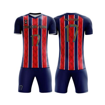 China Wholesale Quick Dry Club Top Thai Custom Short Sleeve Word Manufacturer Practice Quality Kids Team Soccer Jerseys Adult Soccer Jerseys Suit for sale