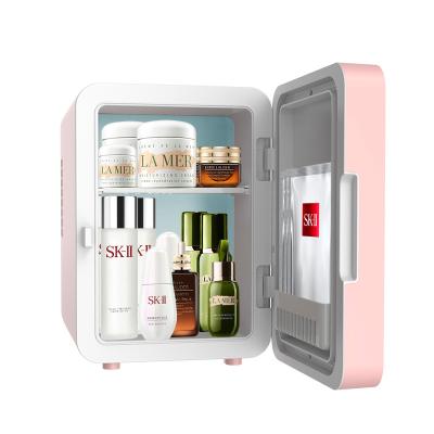 China Small Beauty 4L Skin Care 12v Thermoelectric Custom Cosmetic Refrigerator Mini Skin Care Fridge With Mirror for sale