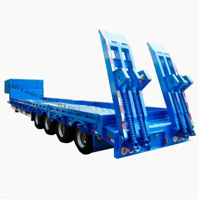 China Sinotruk 60 Ton 14m Lowbed Truck Trailer Lowbed Truck Trailer China Lowbed Trailer Truck Trailer for sale