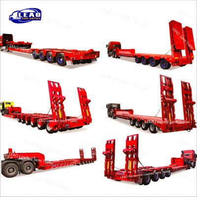 China High Quality Truck Trailer Lowbed Trailer Gooseneck Lowboy Truck Trailer For Sale for sale