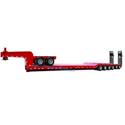 China 4 line 8 axle hydraulic truck trailer 100 150 ton low bed axle trailer lowbed truck trailer by multi convenient for sale for sale