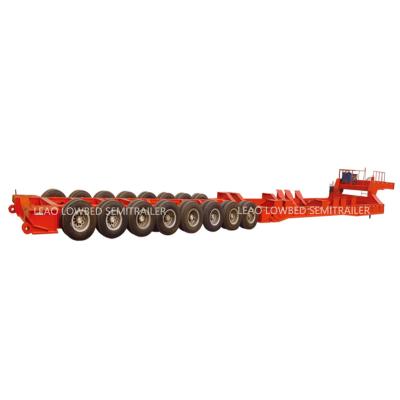 China Popular Truck Trailer Convenient With Dolly Line Row Type Low Bed Semi Trailer For Machinery for sale