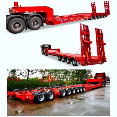 China Heavy Duty Truck Trailer Transport Equipment Low Bed Semi Trailer Truck 5 Lines And 10 Axes for sale