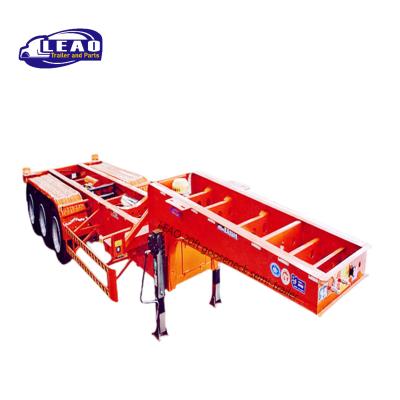 China 20' Container Loading Hot Sale 20ft Container Semi Trailer Skeleton Trailer Frame Chassis for sale