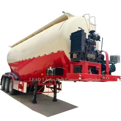 China LEAO Bulk Cement Tanker Cheapest Factory Wholesale Price Shipping Dry Powder Cement Semi-Trailer for sale