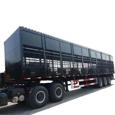 China Cattle and Livestock Transport Pig Sheep Cattle Trailer 40ft Cargo Truck Animal Stake Transport Fence Heavy Duty Semi Trailer for sale