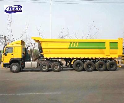 China Haul All Kinds Of Ore/Coal/Stone/Sand/Cargo Loading LEAO U-End Rear Tip 3axles 4axles Heavy Duty Dump Truck Semi Trailer Manufacturers for sale