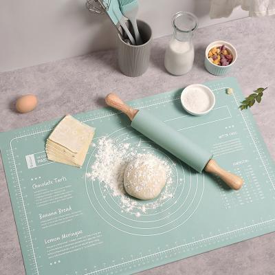 China Sustainable Round And Rectangle Non Stick Silicone Baking Mat Non Slip Foldable Pastry Mat Large Size for sale