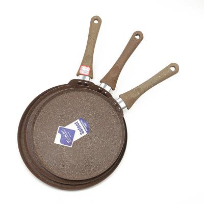 China Sustainable OEM Classic Series Forged Aluminum Round Frying Pan With Lid And Hole Induction Bottom for sale