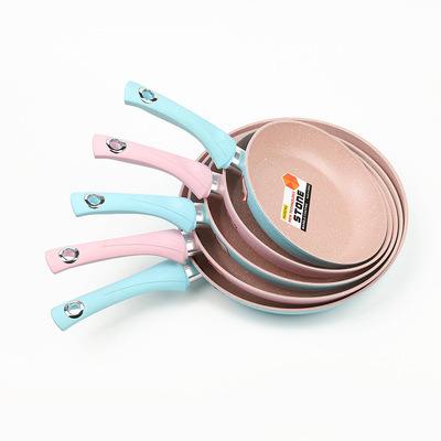 China Sustainable New Aluminum Cookware Non-Stick Coating Forged Aluminum Cookware Sets With Soft Handle Lid for sale