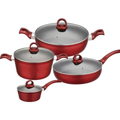 China Viable Hot Sales Customizable Nonstick Pot Set Induction Cookware Sets For Cooking for sale