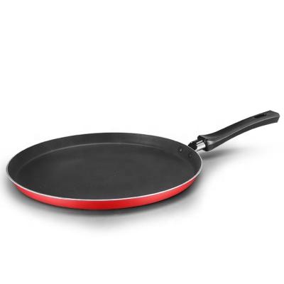 China Viable Custom Logo Stick Die Non Red Cast Aluminum Pancake Pan / Chapati Casserole for sale