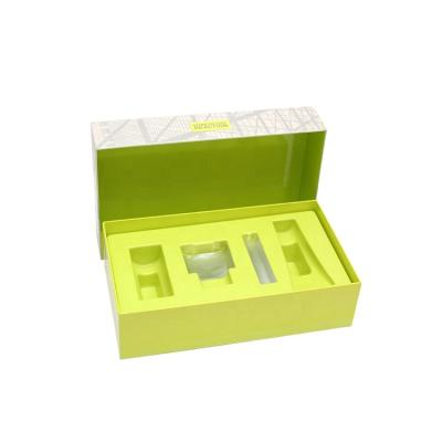 China Recyclable Full Color Printed Hard Paper Cosmetic Box , Cosmetic Packaging Boxes With Inner Tray for sale