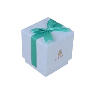 China Custom Handmade Retail Perfume Box Small Recyclable Hot Stamping Cosmetic Packaging With Ribbon for sale