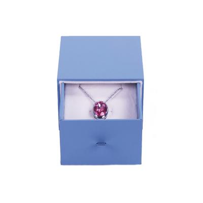 China Recyclable Custom Style Necklace Box Drawer Pendant Jewelry Gift Packaging Box for sale