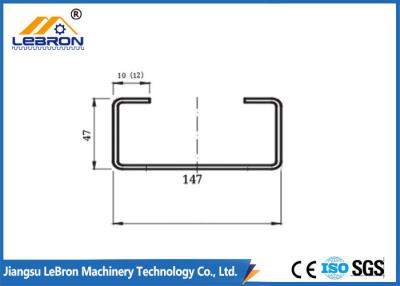 China 47 - 147mm 8m/Min C Purlin Roll Forming Machine For Galvanized Steel Coil for sale