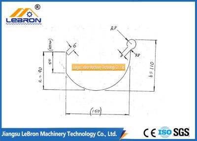 China Q235 T18mm Half Round Gutter Roll Forming Machine Multiple Raises Buildings Use for sale