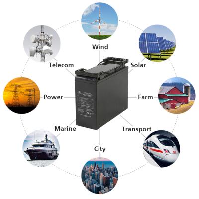 China Maintenance Free Lead Acid Battery 12v 165ah Deep Cycle Rechargeable Solar Inverter Gel Cycle Lead Acid Batteries Solar Power Battery for sale