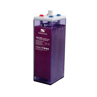 China Machine- Longest Tubular Battery OPZS 2V 2000AH Cycle Times Flooded Battery For Solar Power Systems for sale