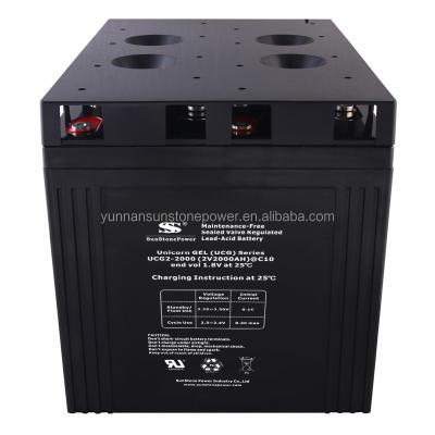 China Best China Telecom Sunstone Storage Gel Battery 2 Volt 3000AH PV System Solar for sale