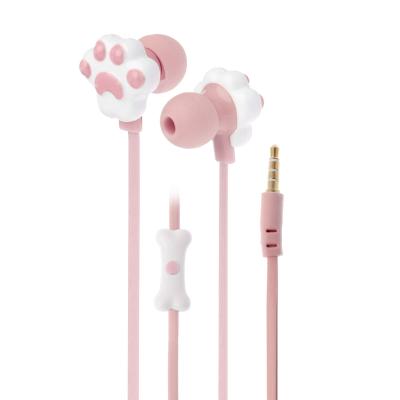 China High Quality Cute In-Ear Cat 3.5mm Stereo In-Ear Headphone Earphone Case With Mic For Girls Gift R9UB for sale