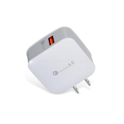 China QC3.0 Mobile Phone Travel USB Wall Charger 5V 3A 9V 2A 12V 1.5A Single USB Port 18W Quick Fast Charger for sale