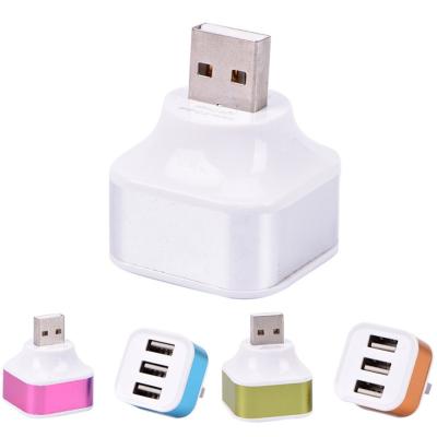 China Mobile Phone 1 USB Male to 3 Port Female Hub Plastic Cell Phone USB Splitter Cable Adapter Charging Charger for sale