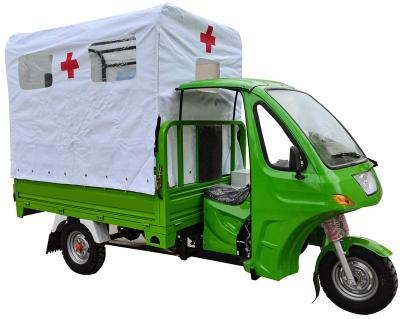 China 3 Wheel Luxury Medical Green Smooth Driving Electric Enclosed Cargo Motorcycle for sale