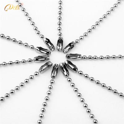 China Sustainable Clothing Wholesale Tag Ball Tag Chain Stainless Color Ball Chain for sale