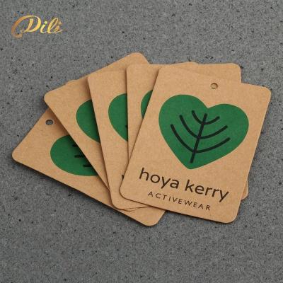 China Sustainable Wholesale Custom Printed Apparel Label Kraft Paper Garment Apparel Label for sale