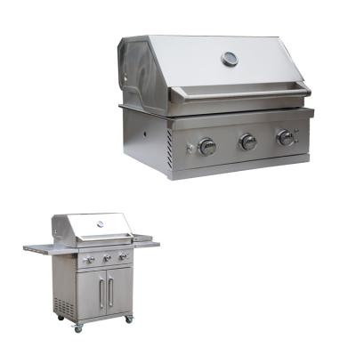 China Easily Assembled 3 Burner Stainless Steel Gas Grill for sale