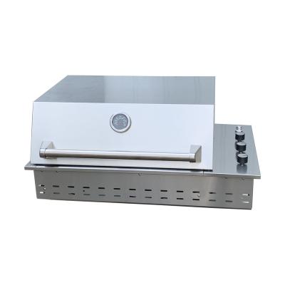 China Easily Assembled Outdoor Kitchen Stainless Steel Drop In 3 Burner Barbecue Gas Grill for sale