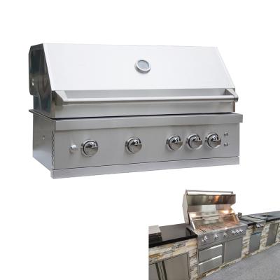 China Easily Assembled Professional 304 Stainless Steel Built In 36inch 4 Burner Gas Grill For Outdoor Cooking for sale