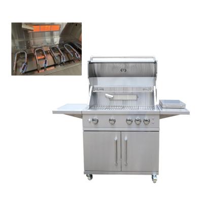 China Easily Assembled 4 Burner 36inch Free Standing Grill With Cart for sale