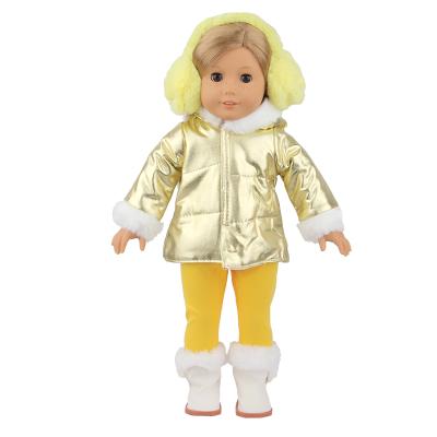 China 2022 Yellow Cartoon Toy Factory Direct American Doll Gir Earmuffs 18 Inch Fashion Earmuffs for sale