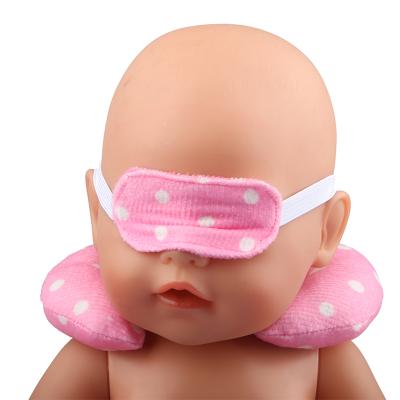 China 2022 Cartoon toy factory direct American Gir doll eye mask and neck pillow set18 inch fashion eye mask and neck pillow set for sale