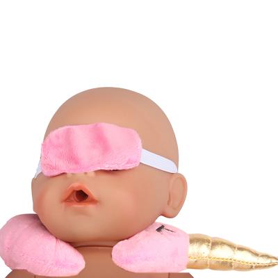 China 2021 Newest Cartoon Fashion Colorful Amazon Doll American Girl Unicorn Eye Mask Neck Pillow 18 Inch Unicorn Eye Mask Neck Pillow for sale