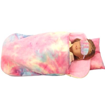 China 2022 newest arrival American cartoon toy doll girl sleeping bag jumpsuit 18 inch colorful fashion sleeping bag jumpsuit for sale