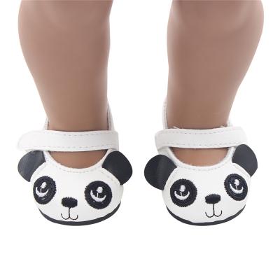 China 2022 Newest Arrival Cartoon Toy Doll Girl Panda Shoes Boots 18 American Inch for sale