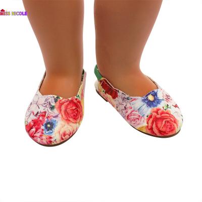 China 2022 Exquisite Colorful Cartoon Toy Factory Direct American Girl Doll Slippers 18 Inch Fashion Exquisite Slippers for sale