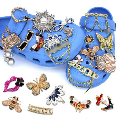 China Hot Sale Designer Custom Metal Clog Charm Shoe Charms Customized Shoe Decorations For Croc Shoe Sandal Slipper Charm for sale