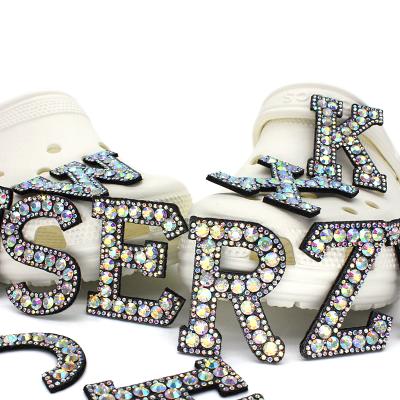 China Shoe Buckle New Arrival Quick Shipping Shoes Decoration Colored Rhinestone Patch Bling PVC Rubber Patch for sale