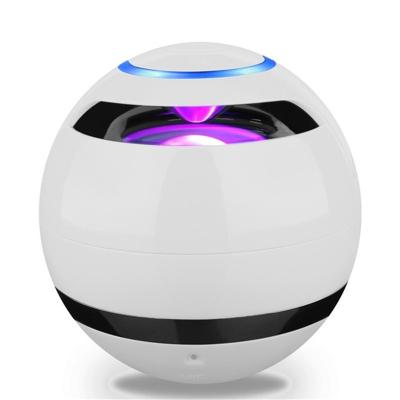 China A18 Visual Colorful LED Ball Mini Bass Portable Wireless BT Speaker Call With FM Radio TF MIC USB With Retail Package for sale