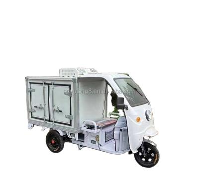 China 260 kg capaciteit Elektrische verkoelde vleeslevering driewieler met 36V stroomtoevoer Te koop