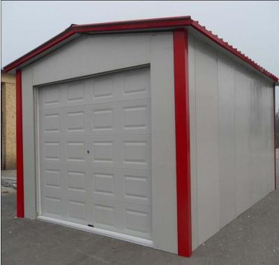 China Prefab Car Park One Door Sandwich Panel Garage for sale