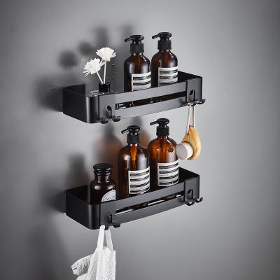 China Screws/by do not screw square shower corner shelf storage shampoo bathroom rack in bathroom for sale