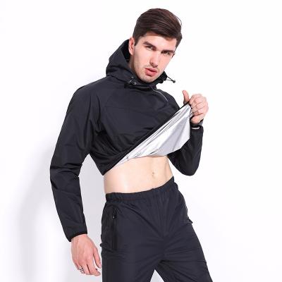 China New Antibacterial Violent Men's Sports Hooded Suit Sweat Suit Antibacterial Shaping Fitness Running Slimming Sweatshirt for sale