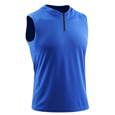 China QUICK DRY sports loose hoodie vest workout clothes sleeveless quick dry vest basketball running breathable top for sale