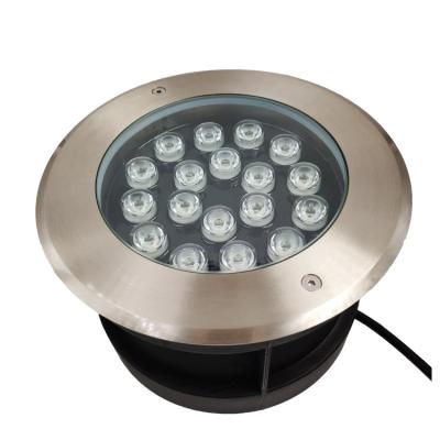 China LANDSCAPE Factory Price 304 Stainless Steel DC24V Single Color RGB 18W IP68 Waterproof Recessed LED Pool Light for sale